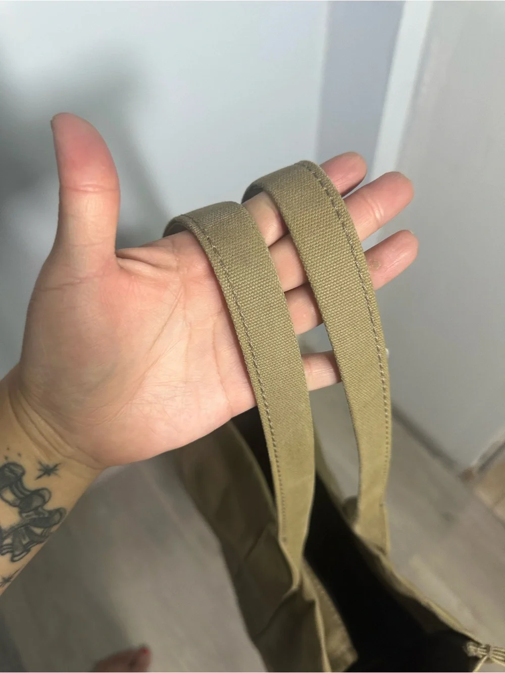 Marc Jacobs Olive Green Canvas Tote with White Logo